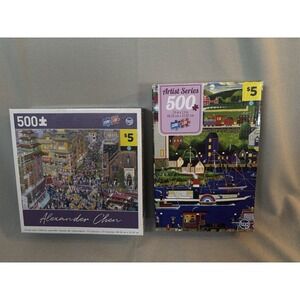 Set of 2 TCG Sure-Lox 500  Piece Jigsaw Puzzles